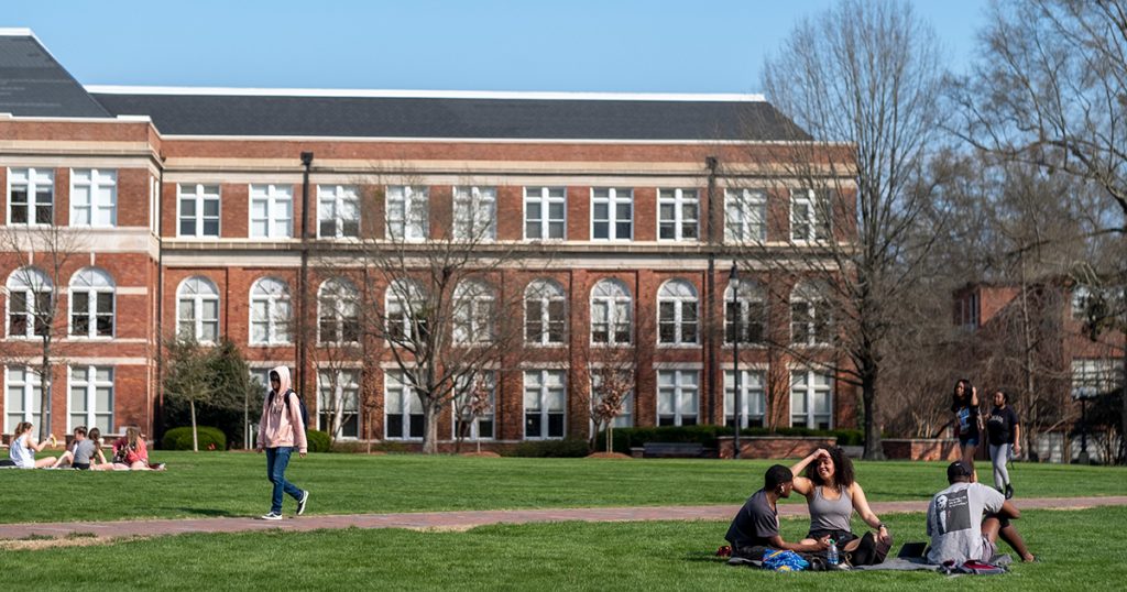 Students On Drill Field McCain Background FB | Bagley College Of ...